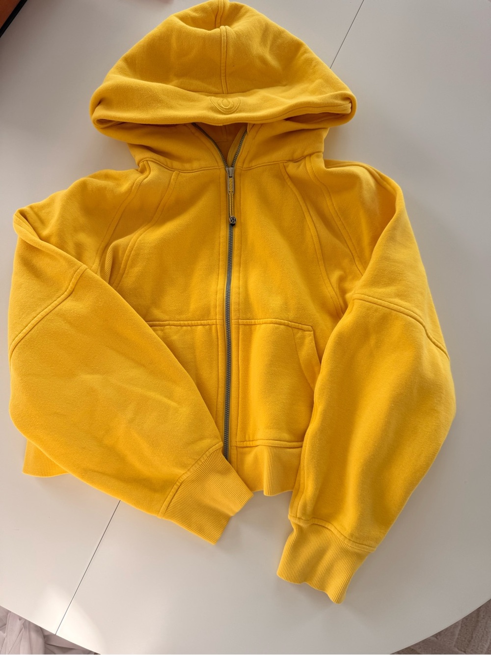 Lulu scuba Yellow Zip-Up Hooded Sweatshirt